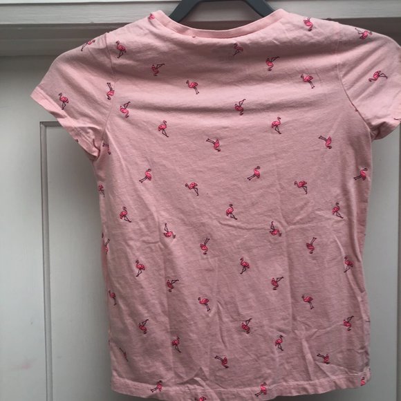 Girls Flamingo T-Shirt Osh Kosh Size 10 -12 - Picture 5 of 5